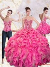 2015 Fall Exquisite Sweetheart Quinceanera Gown with Beading and Ruffles  QDDTA66001FOR