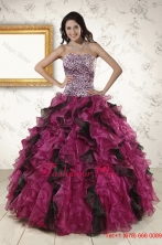 2015 Spring New Style Sweetheart Ruffles Quinceanera Dresses in Multi-color XFNAO019FOR