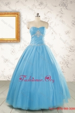 2015 Winter New Style Beading Sweet 15 Dresses in Aqua Blue FNAO5977-6FOR