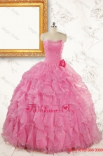 2015 Winter Pretty Sweetheart Beading Baby Pink Quinceanera Dresses FNAO142FOR