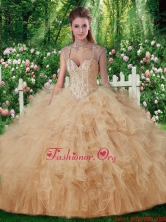 2016 Luxurious Beading Quinceanera Dresses in Champange SJQDDT268002FOR