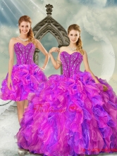 2016 Most Popular Fuchsia and Lavender Quince Dresses with Beading and Ruffles QDDTA2001-3FOR