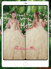 2016 Top Selling Quinceanera Gowns with Beading and Ruffles in Champange SJQDDT270002FOR