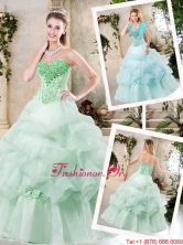Cheap A Line Quinceanera Dresses with Hand Made Flowers SJQDDT229002-1FOR