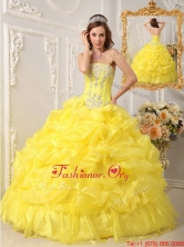 Elegant Ball Gown Strapless Floor Length Quinceanera Dresses QDZY054AFOR