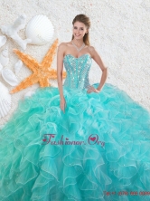 Elegant Beading Sweetheart Quinceanera Dresses in Aqua Blue QDDTA75002FOR