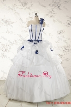 Fall Elegant White One Shoulder Hand Made Flower Quinceanera Dress for 2015 FNAO197FOR