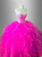 Fashionable Ball Gown Ruffles Sweet 16 Gowns with Beading SWQD036-2FOR