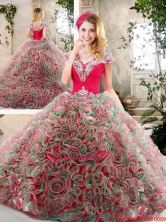 Latest Brush Train 2016 Quinceanera Gowns in Multi Color SJQDDT207002-2FOR