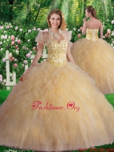 Luxurious Sweetheart Champagne Quinceanera Dresses with Beading SJQDDT343002FOR