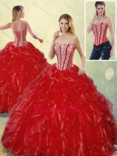 Luxurious Sweetheart Quinceanera Gowns in Wine Red for 2016 SJQDDT186002-4FOR
