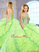 New Arrivals Sweetheart Quinceanera Gowns with Beading and Ruffles SJQDDT150002FOR