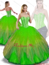 Perfect Ball Gown Multi Color Quinceanera Dresses with Beading SJQDDT187002-2FOR