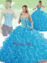 Perfect Sweetheart Detachable Quinceanera Dresses with Beading and Ruffles SJQDDT204002FOR