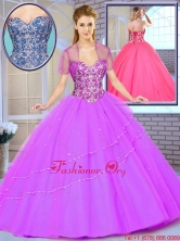 Popular Ball Gown Beading Sweet 16 Dresses with Sweetheart SJQDDT163002D-1FOR 