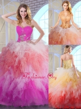 Popular Multi Color Quinceanera Gowns with Appliques and Ruffles SJQDDT143002-2FOR