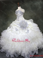 Summer Discount Ruffled Layers Quinceanera Gowns with Beading and Sequins SWQD047FOR