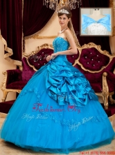 Top Selling Strapless Appliques and Beading Quinceanera Gowns QDZY164BFOR