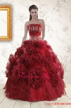 Unique Quinceanera Dresses with Hand Made Flowers for 2015 XFNAO697FOR