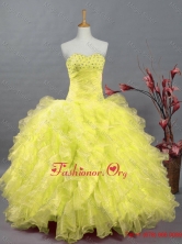 Winter Elegant Sweetheart Quinceanera Dresses with Beading and Ruffles for 2015 SWQD002-4FOR