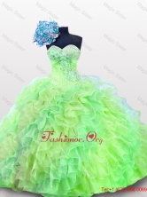 2015 Comfortable Quinceanera Dresses with Sequins and Ruffles SWQD012-9FOR