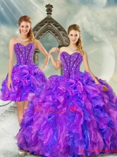 2015 Exquisite Sweetheart Dresses for Quince with Beading and Ruffles QDDTA2001-5FOR