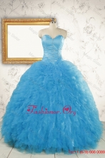 2015 Most Popular Baby Blue Quinceanera Dresses with Beading FNAO021FOR