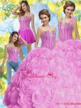 2015 New Style Beading Quinceanera Dresses in Fuchsia SJQDDT34001FOR
