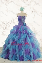 2015 New Style Multi Color Quinceanera Dresses with Beading FNAO453FOR