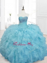 2016 Custom Made Ball Gown Sweet 15 Dresses with Beading and Ruffles SWQD068-2FOR