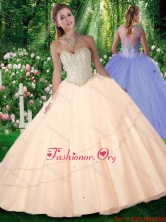 2016 Custom Made  Puffy Sweetheart Beading Quinceanera Gowns SJQDDT288002FOR