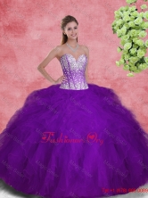 2016 Popular Sweetheart Beaded and Ruffles Sweet 16 Dresses in Purple SJQDDT101002-1FOR
