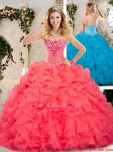 Beautiful Beading and Ruffles Sweet 16 Dresses for 2016 SJQDDT233002-2FOR