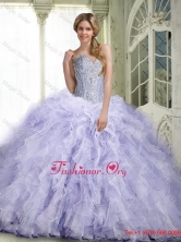 Beautiful Lavender Quinceanera Dresses with Ruffles and Beading SJQDDT63002-1FOR