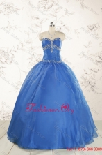 Cheap Beading Quinceanera Dresses in Royal Blue for 2015 FNAO086FOR