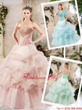 Custom Made A Line Sweet 16 Dresses with Beading and Pick Ups SJQDDT229002FOR