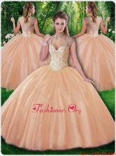 Custom Made Ball Gown Beading Sweet 16 Dresses for Fall SJQDDT279002FOR