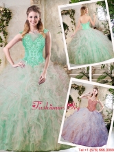 Custom Made Sweetheart Quinceanera Dresses with Appliques and Ruffles SJQDDT225002FOR
