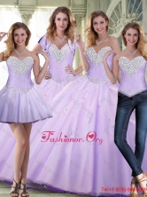 Elegant 2015 Beaded and Appliques Lavender Quinceanera Dresses SJQDDT85001FOR
