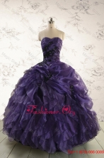 Elegant Sweetheart Appliques Purple Quinceanera Dress for 2015 FNAO5809FOR