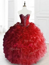 Exquisite Ball Gown Sweet 16 Gowns with Beading and Ruffles SWQD066-2FOR