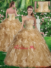 Fashionable Ball Gown Sweetheart Sweet 16 Gowns in Champagne SJQDDT336002FOR