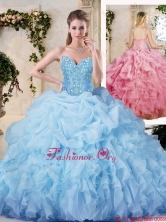 Hot Sale Ball Gown Sweet 16 Dresses with Appliques and Ruffles SJQDDT226002-2FOR