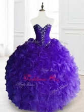 New Style Purple Sweet 16 Dresses with Beading and Ruffles SWQD066-4FOR