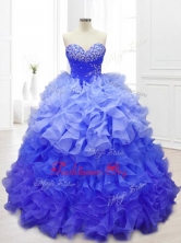 New Sweetheart Blue Quinceanera Gowns with Beading and Ruffles SWQD062-3FOR