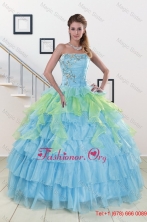 Pretty Strapless 2015 Quinceanera Dresses with Beading XFNAO255FOR