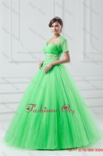 Spring Green Sweetheart Beaded Decorate Quinceanera Dress in Long FFQD079FOR
