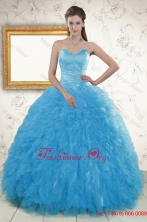 2015 Remarkable Beading Quinceanera Dresses in Baby Blue XFNAO021FOR