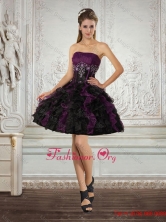 Ball Gown Strapless Multi Color Prom Dresses with Ruffles and Embroidery  QDZY027TZCFOR