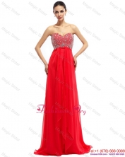 Beading Sweetheart Ruching Prom Dresses with Brush Train WMDPD053FOR